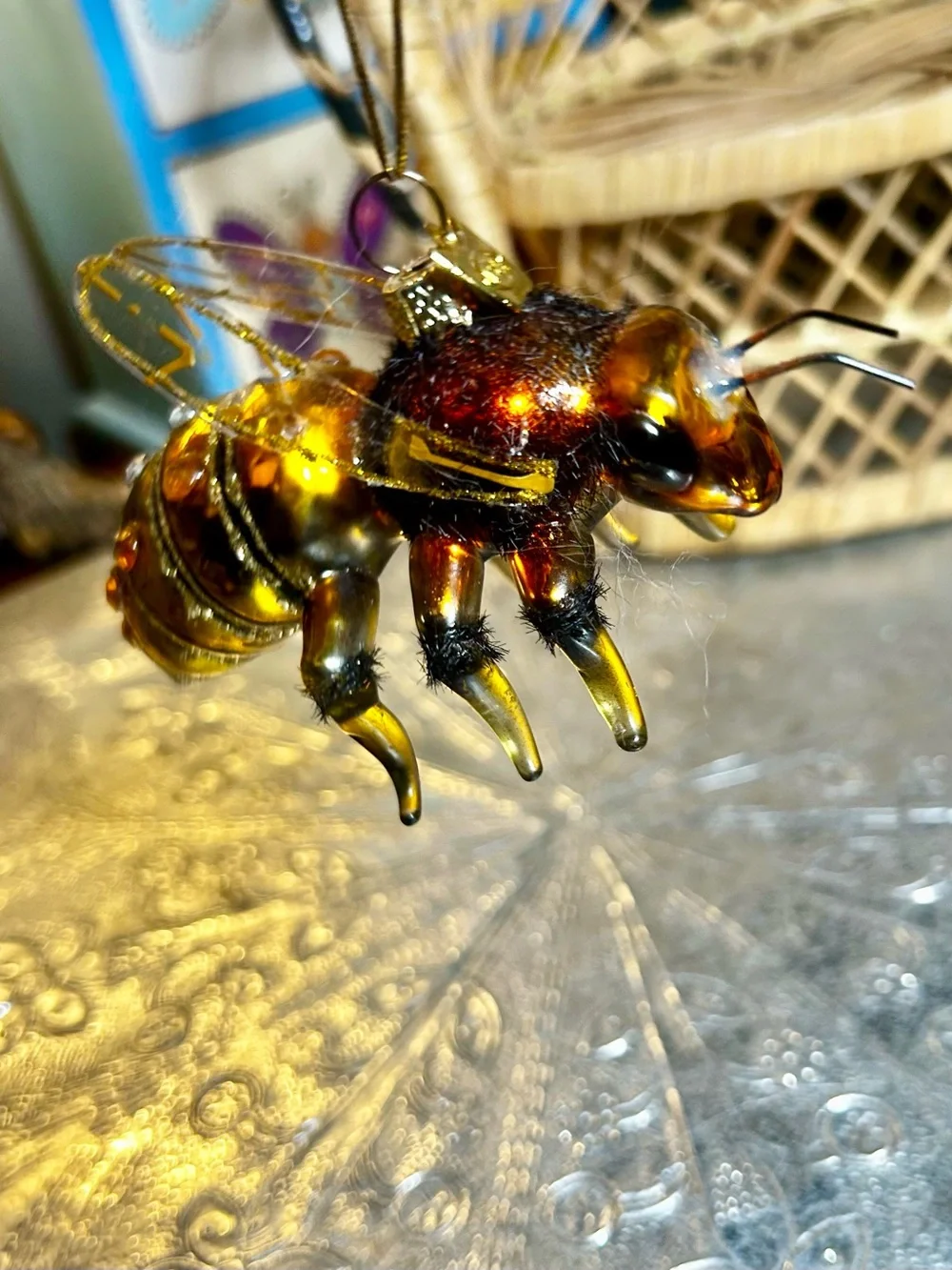 Used Kurt Adler Noble Gems Honey Bee Ornament